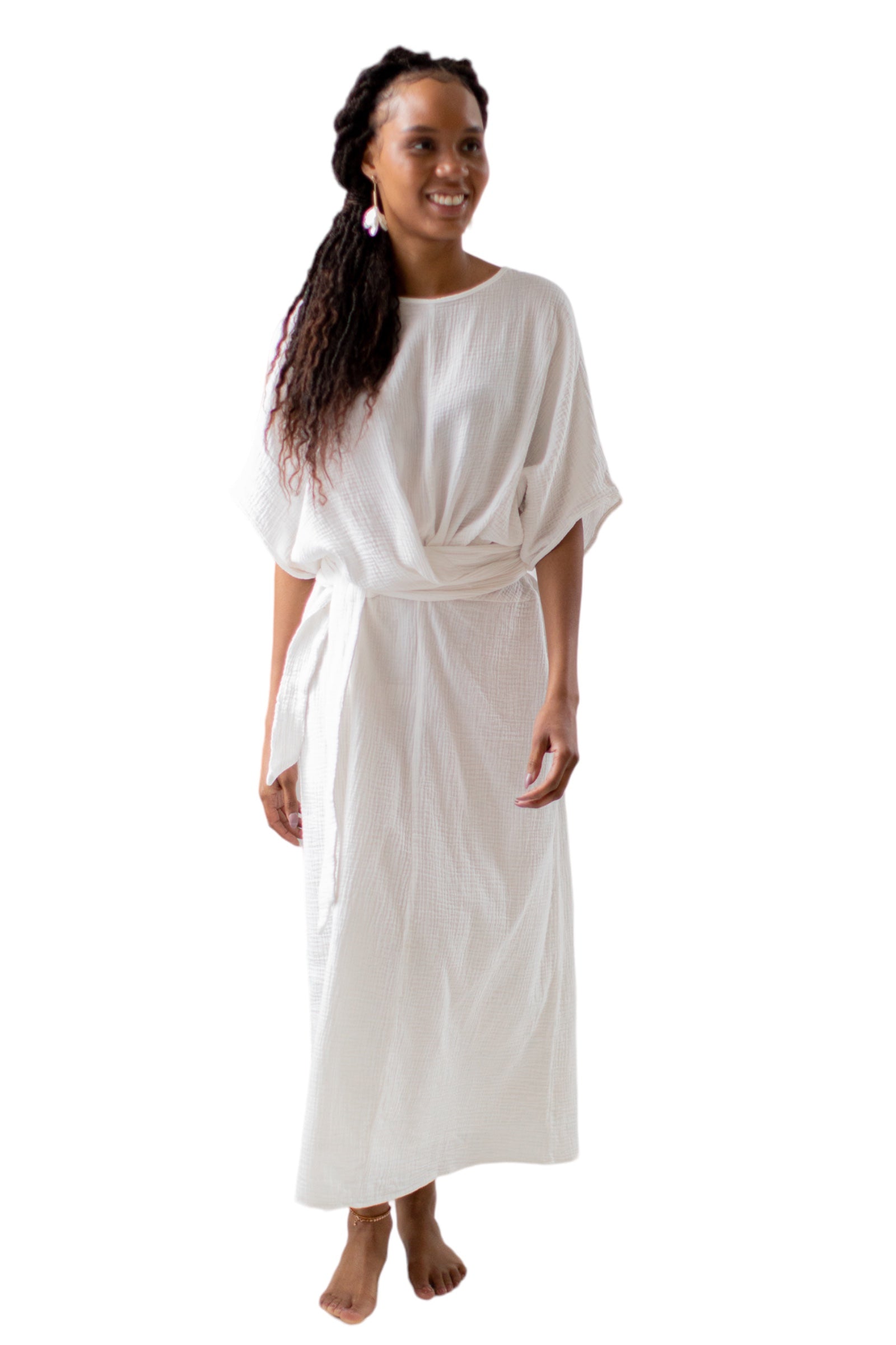 The Dolman Dress in Dove
