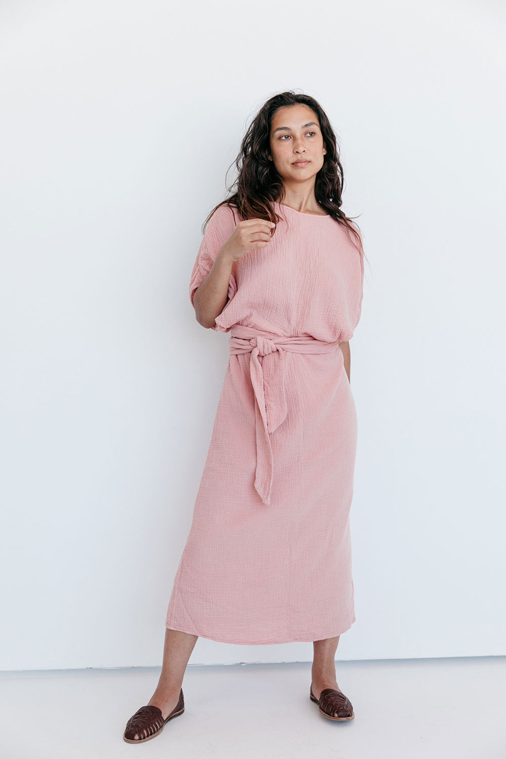 The Dolman Dress in Clay (2XL)
