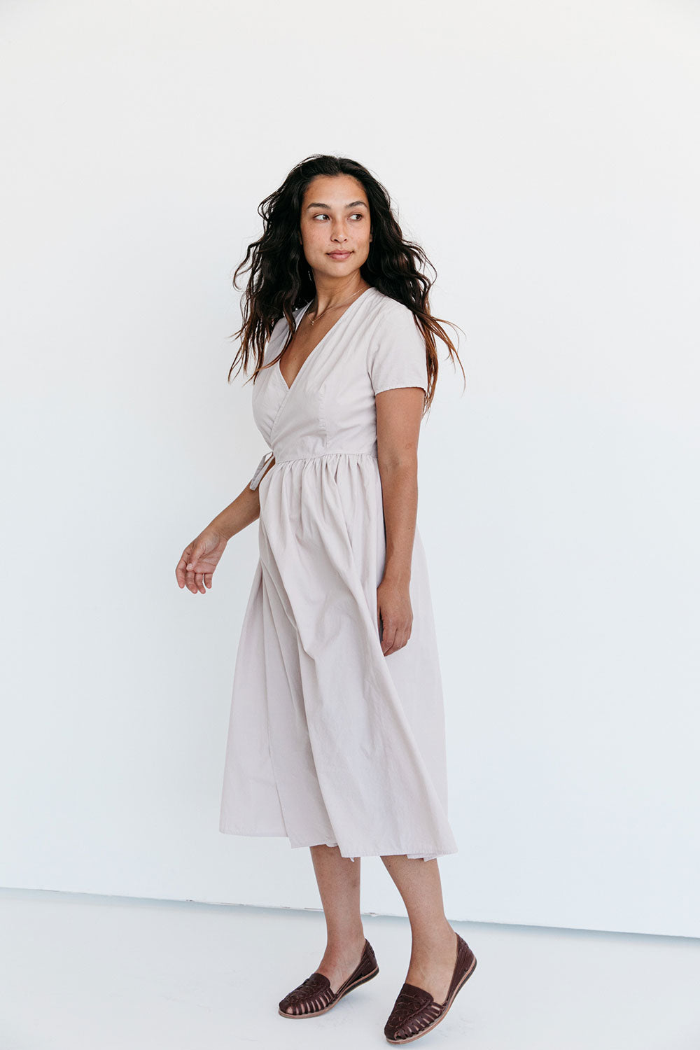 The Anna Dress in Mushroom