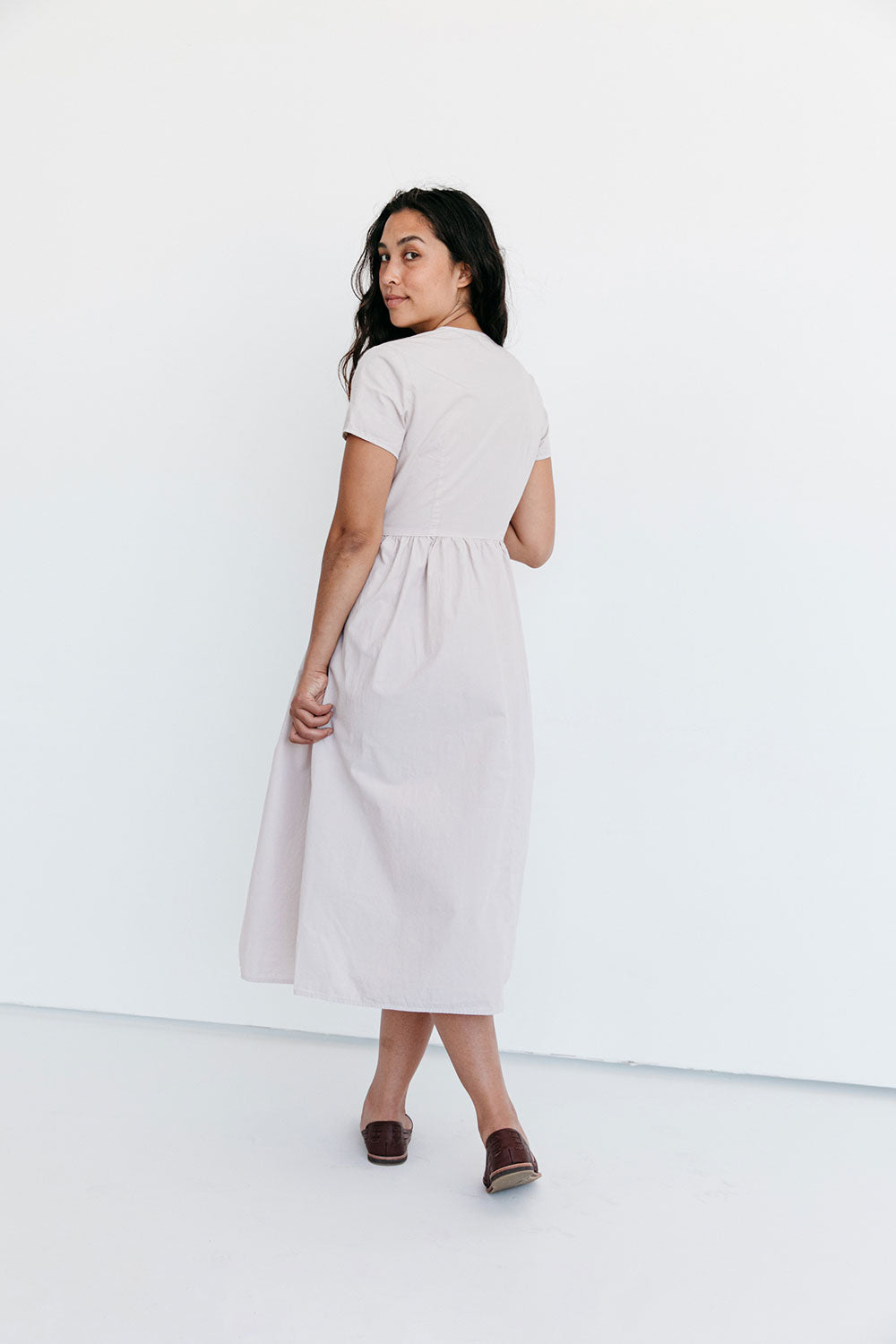 The Anna Dress in Mushroom
