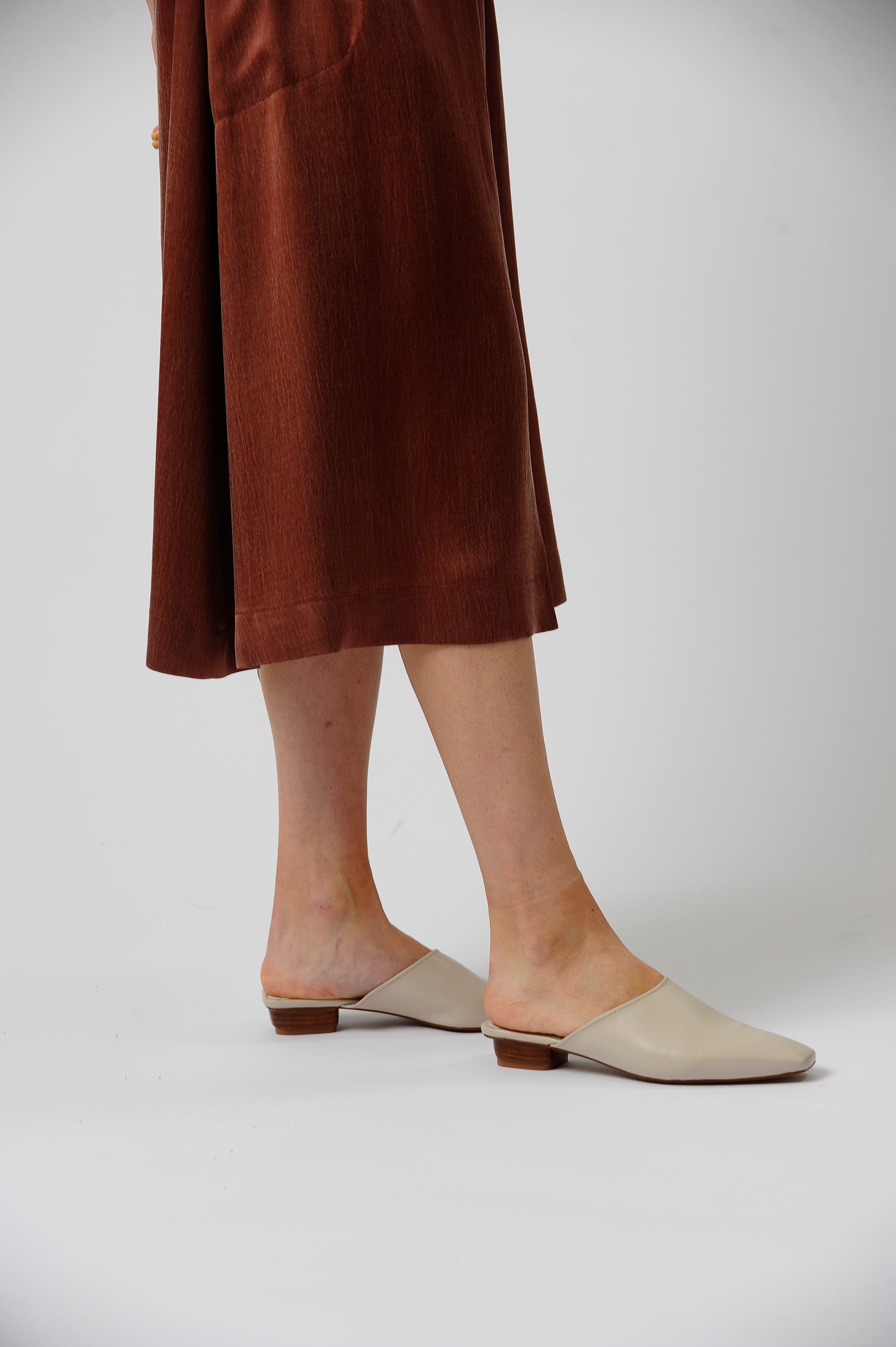 The Melody Mule in Cream Vegan Leather - LAST CHANCE, FINAL SALE
