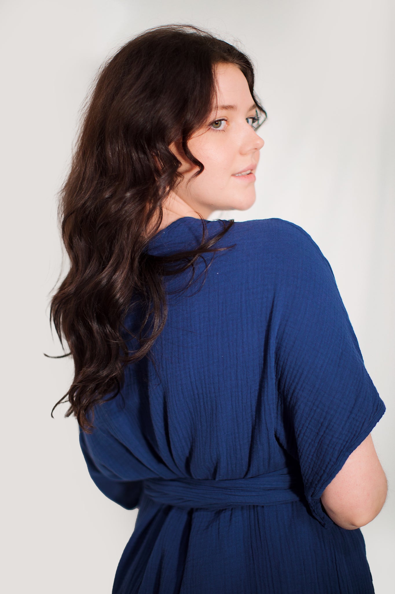 The Dolman Dress in Sapphire