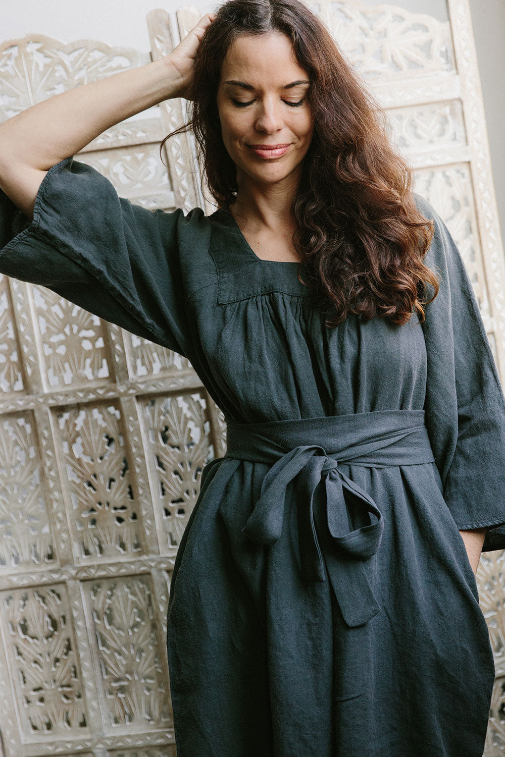 The Yoke Dress in Raven - LAST CHANCE, FINAL SALE