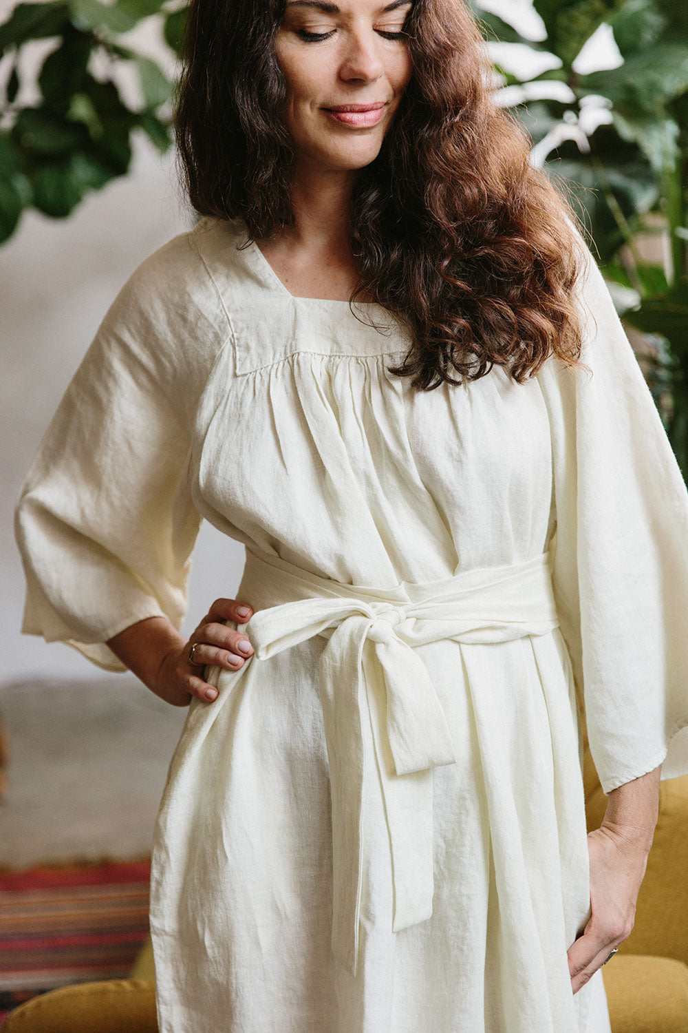 The Yoke Dress in Tofu - LAST CHANCE, FINAL SALE