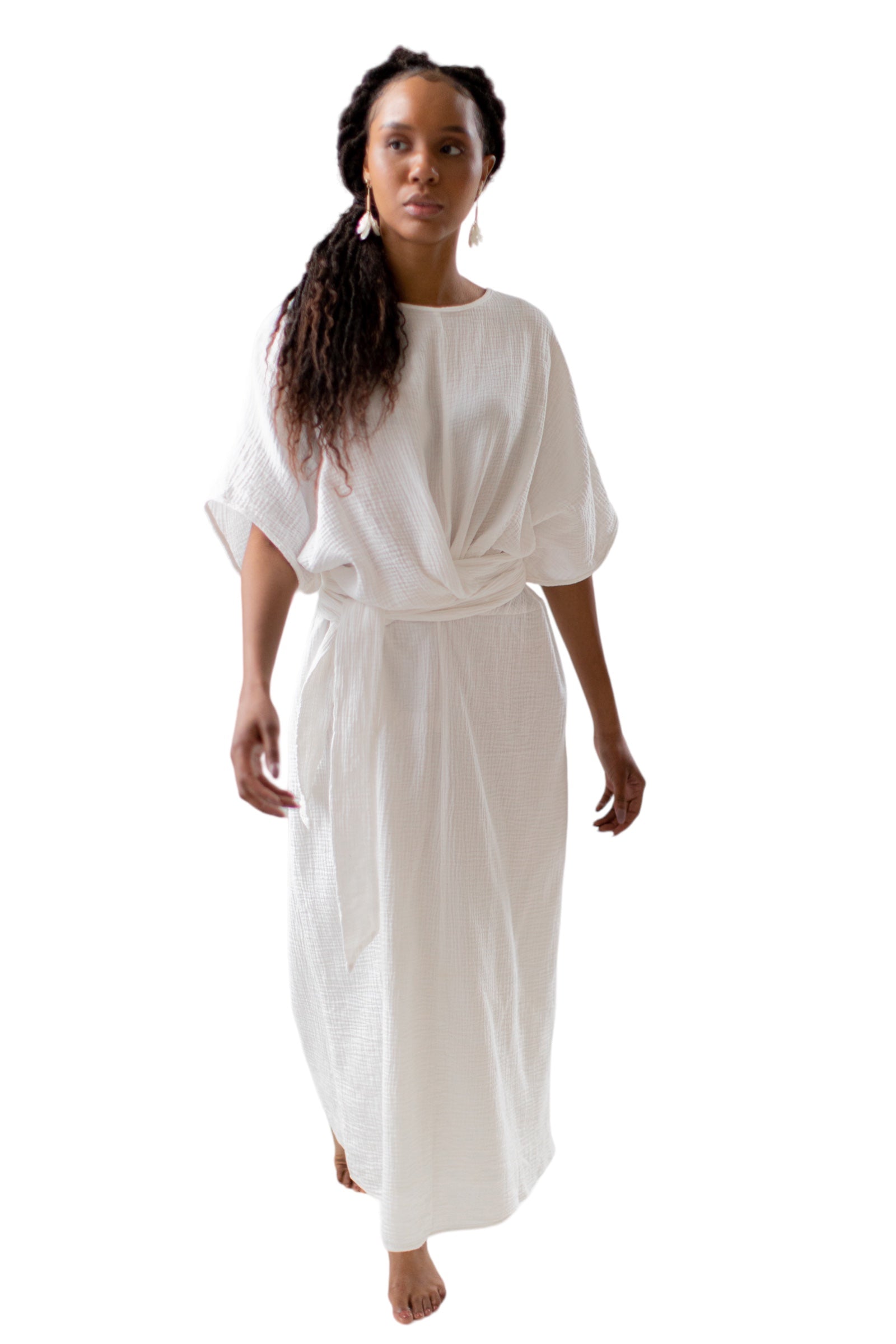 The Dolman Dress in Dove