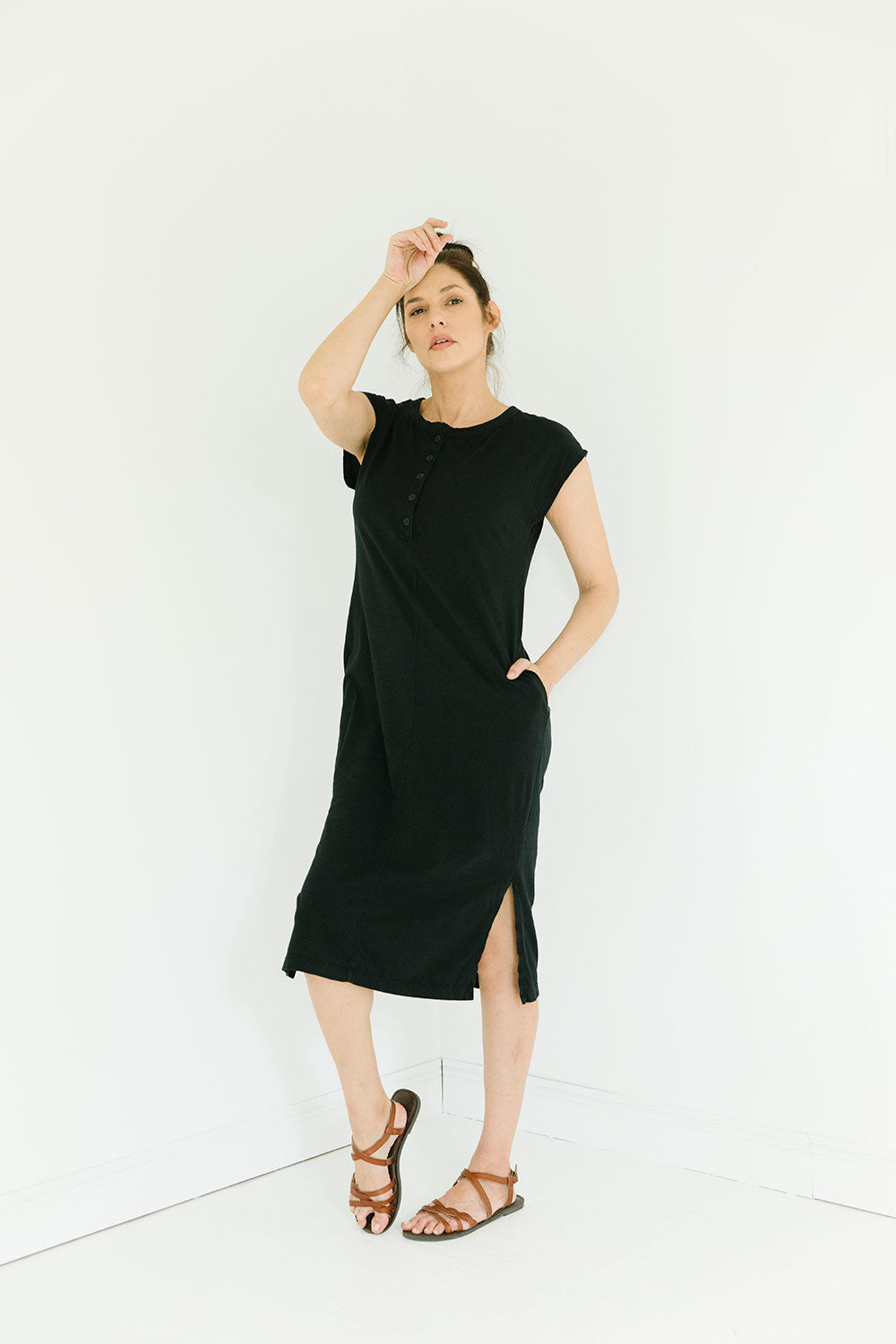 The Organic Market Dress in Ebony
