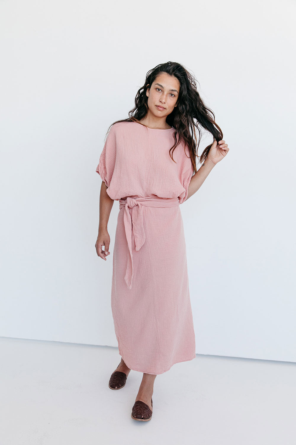 The Dolman Dress in Clay