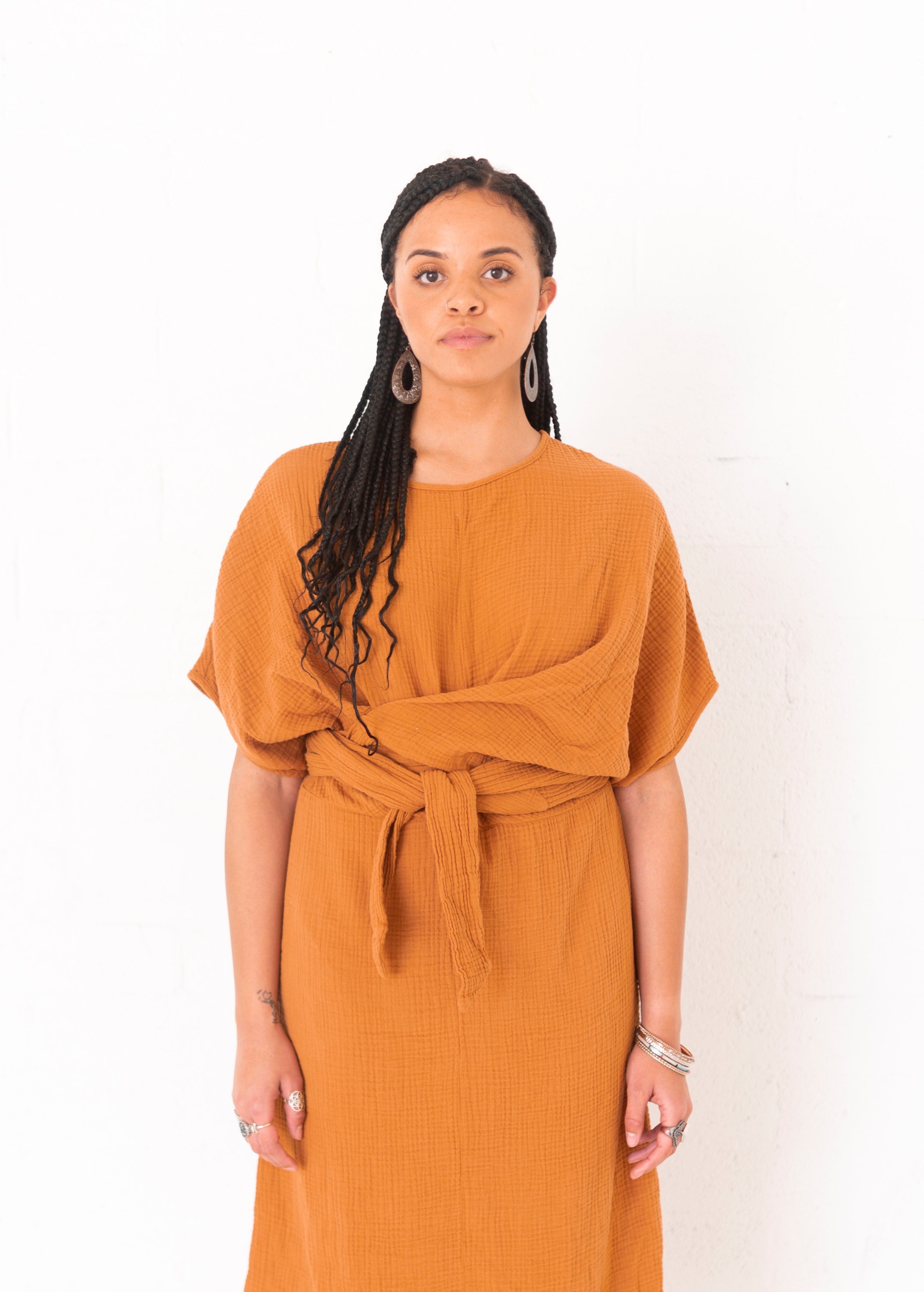 The Dolman Dress in Meerkat