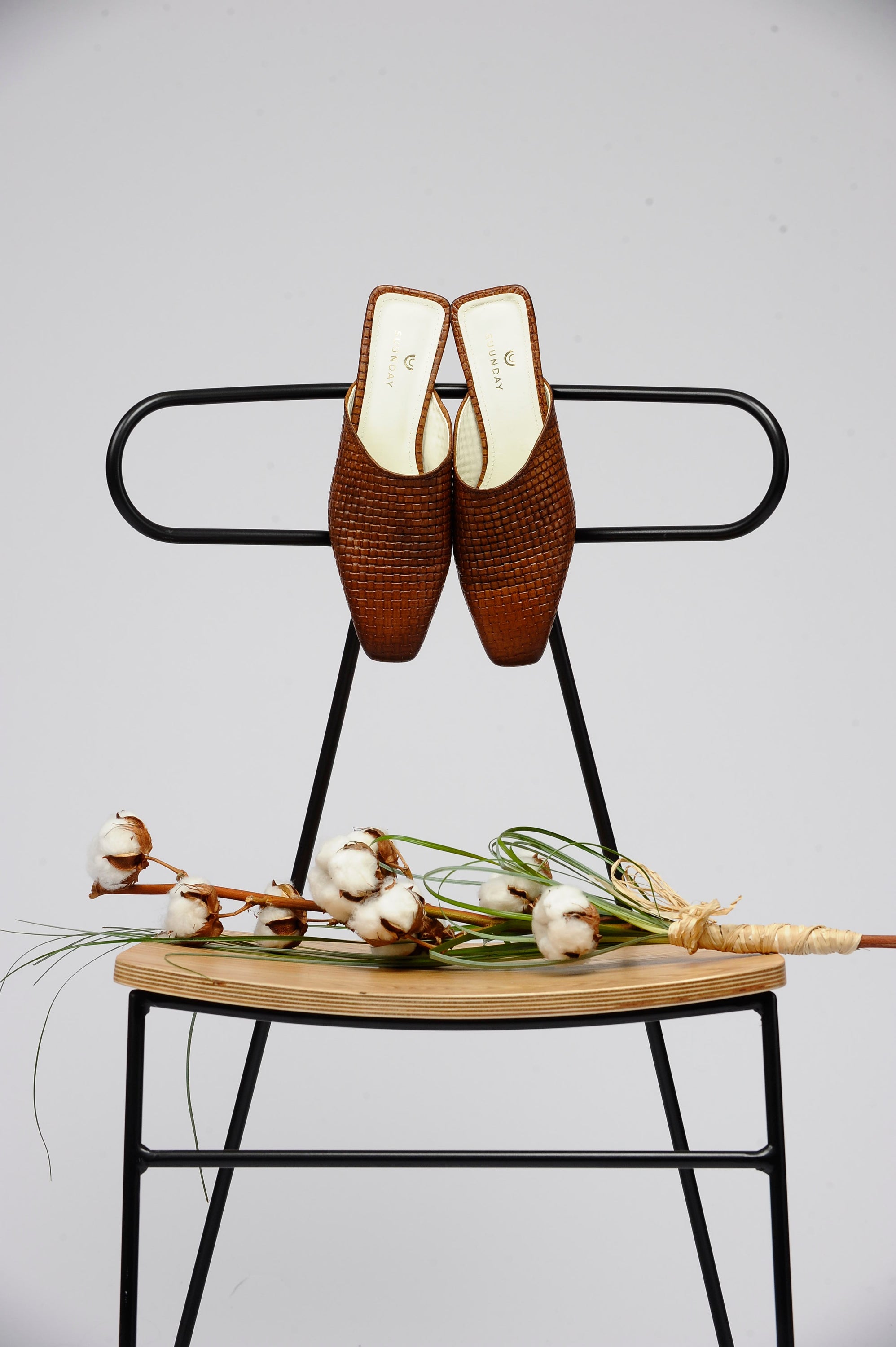 The Melody Mule in Cognac Genuine Leather - LAST CHANCE, FINAL SALE