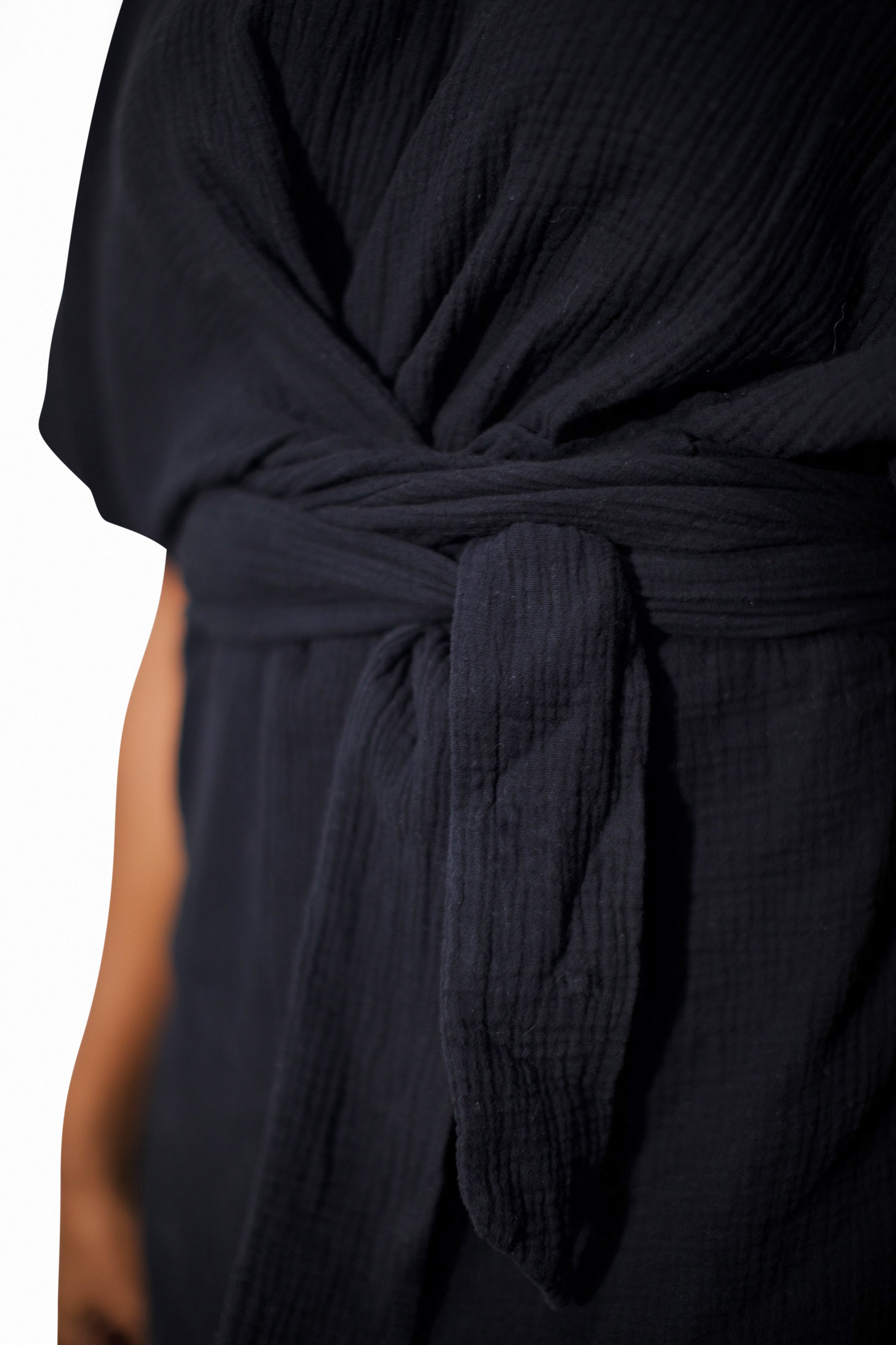 The Dolman Dress in Raven
