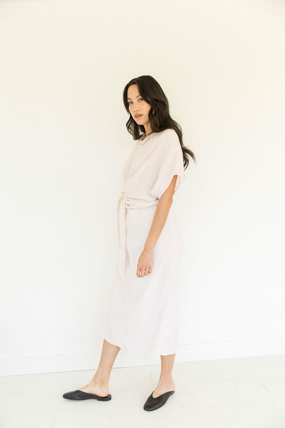 The Dolman Dress in Eggnog