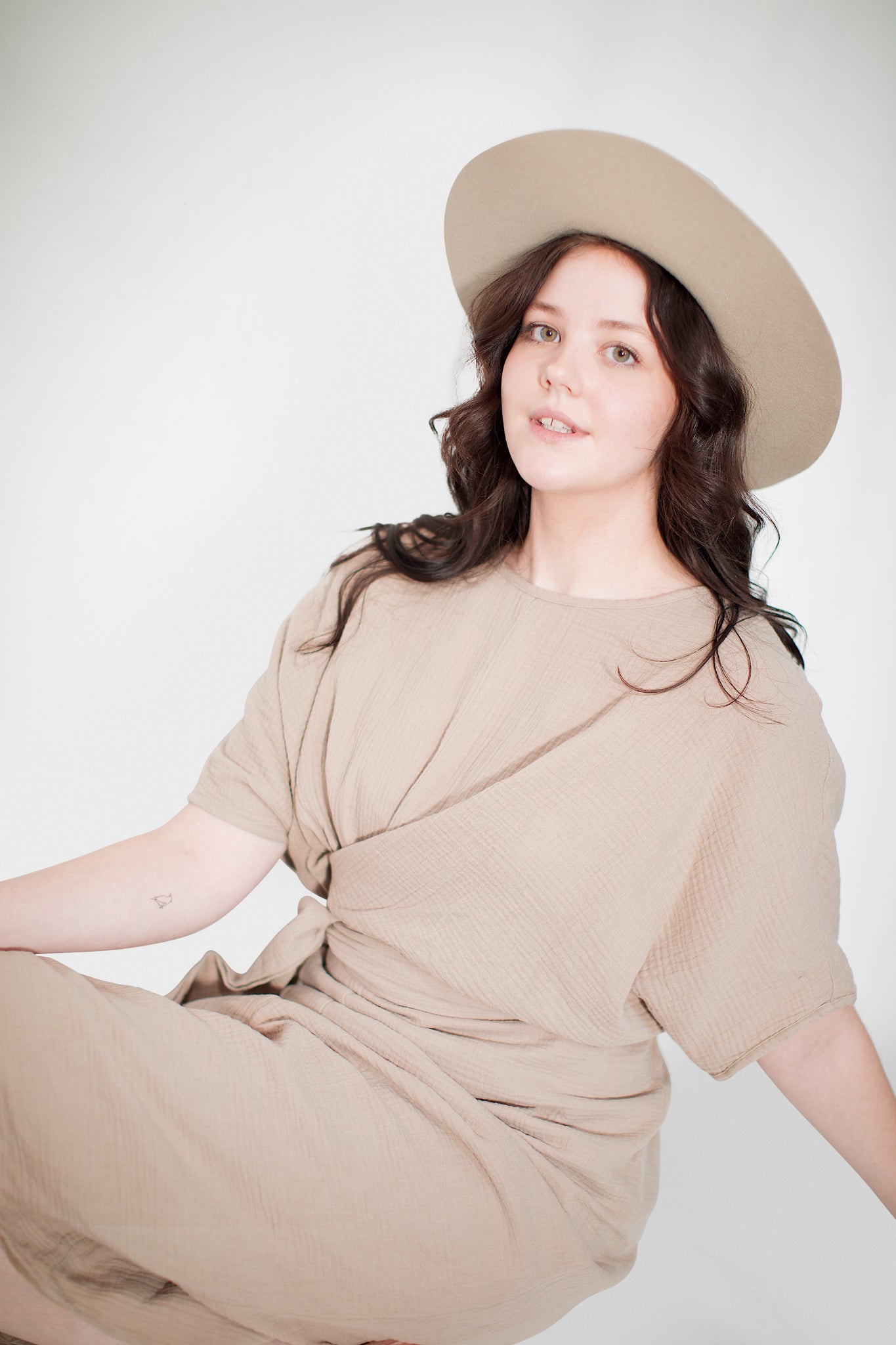 The Dolman Dress in Burlap