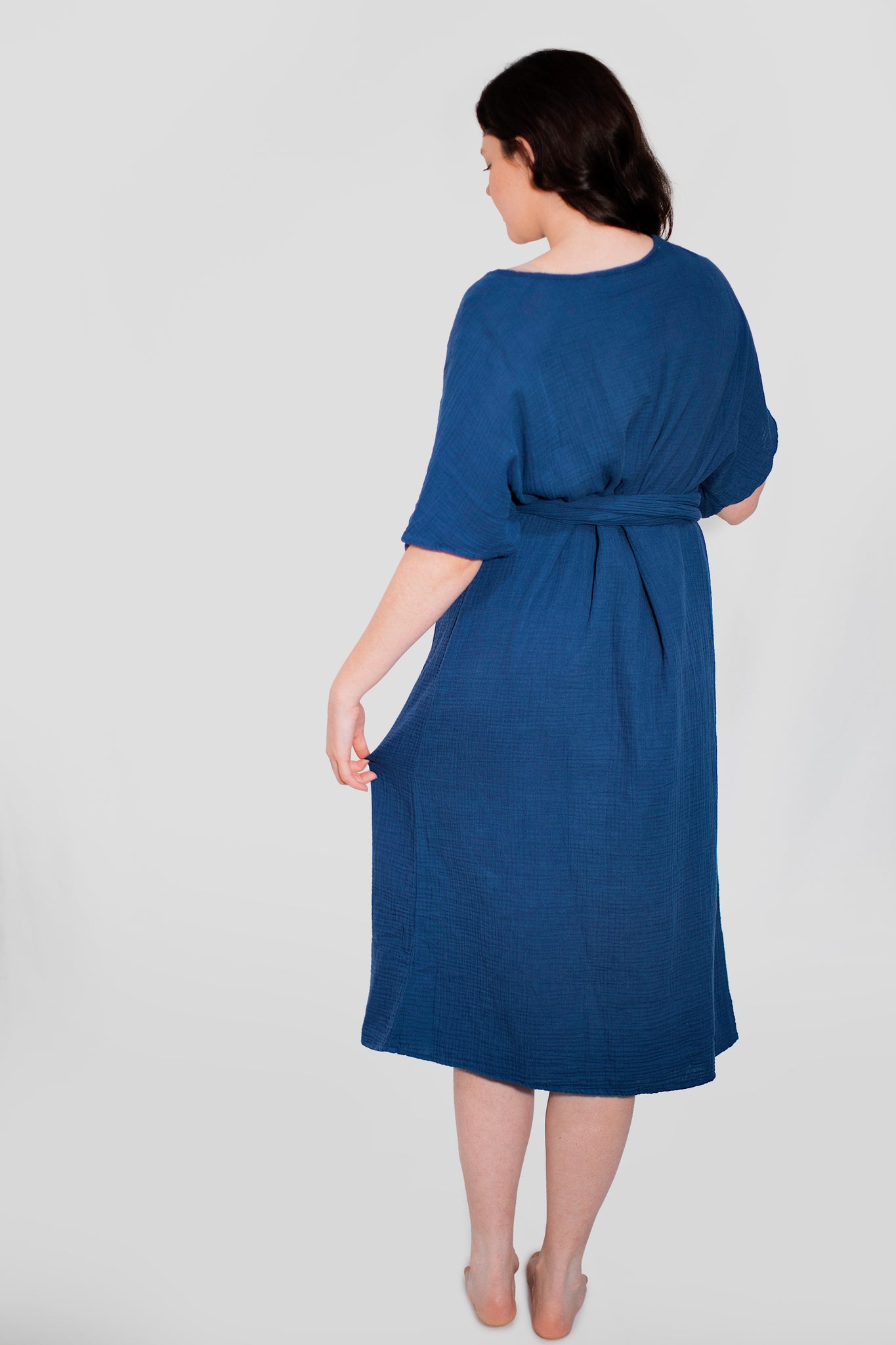 The Dolman Dress in Sapphire