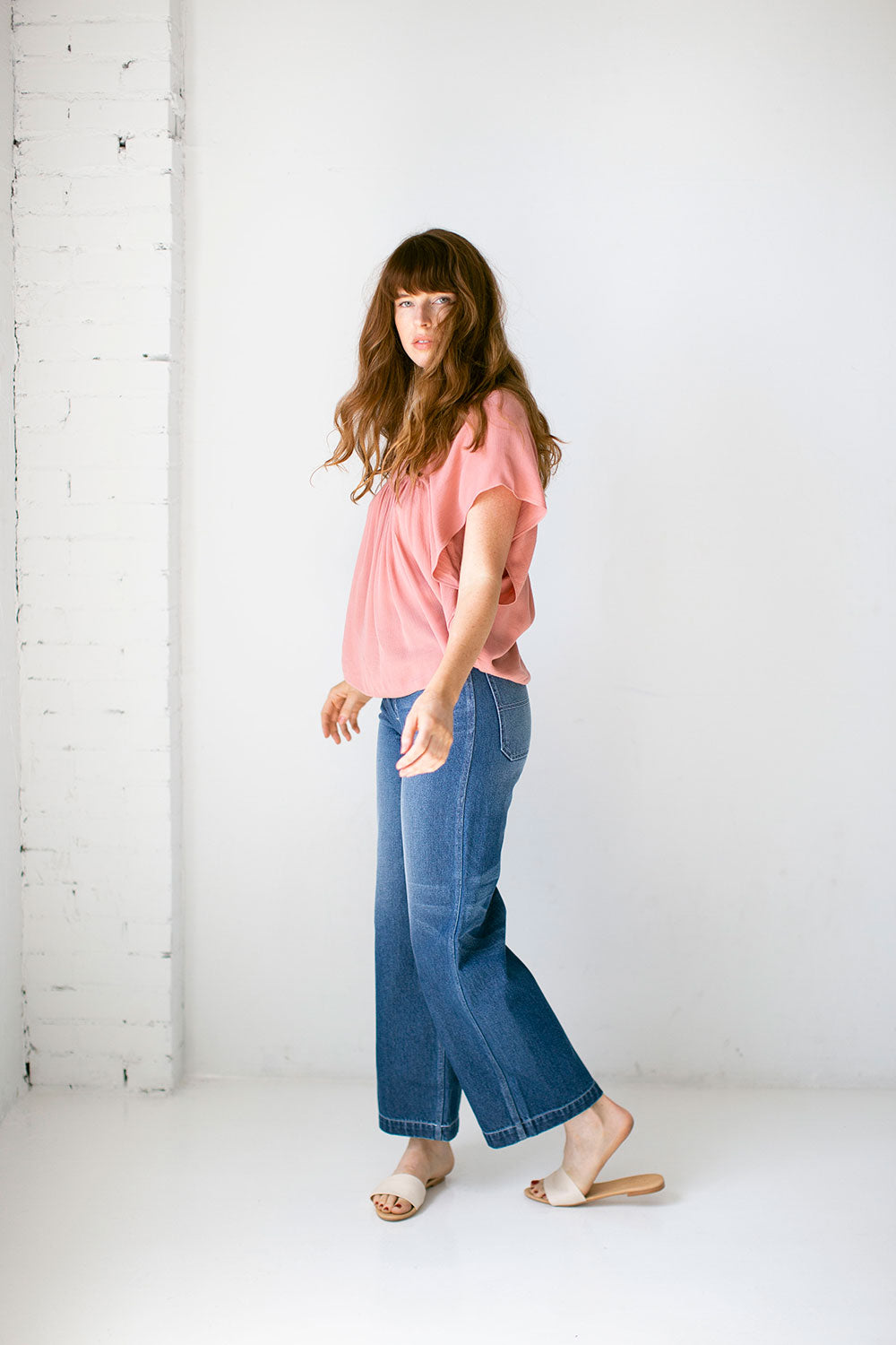 The Flutter Sleeve Top in Terra Cotta - FINAL SALE, LAST CHANCE